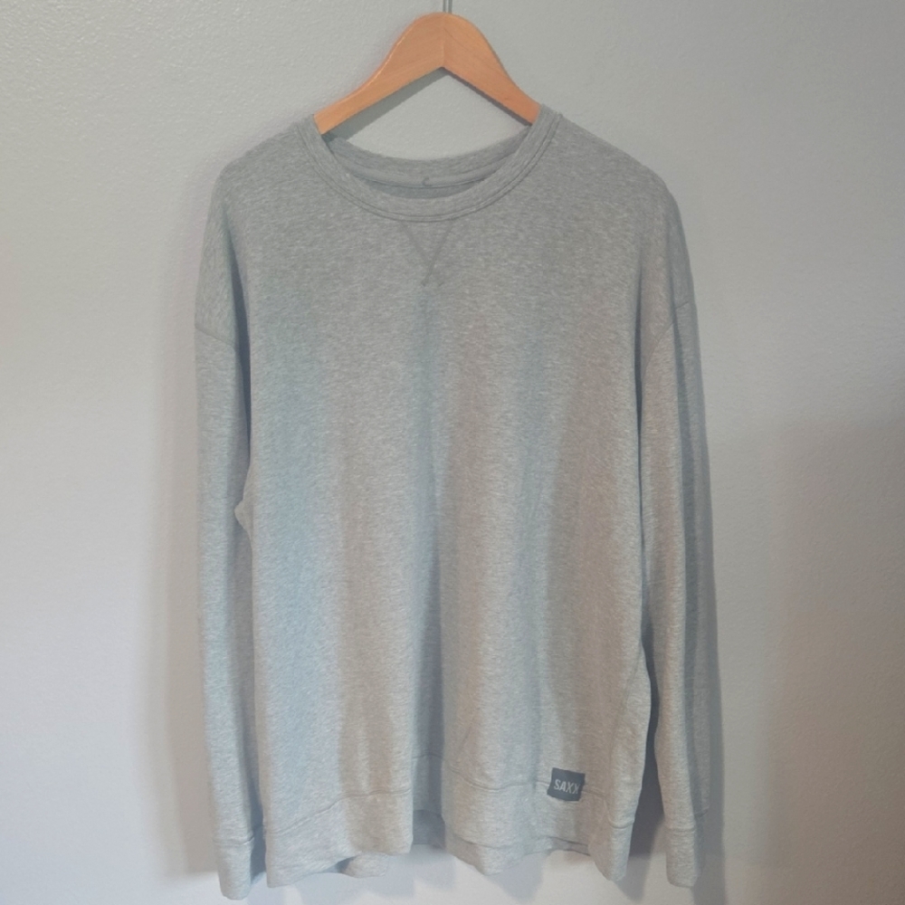 Saxx Men's Light Gray Crewneck Sweater In Size XXL